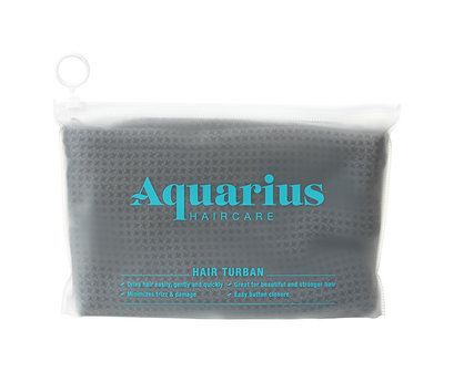 Aquarius Hair Turban Dark Grey. Ook geschikt voor geverfd haar.