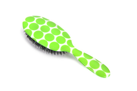 Rock &amp; Ruddle Neon Green Polka Dot Haarborstel