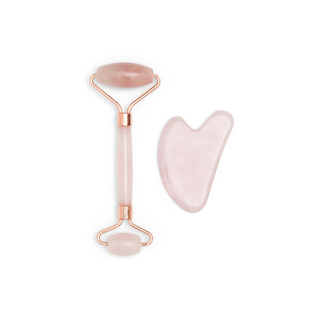 Zoë Ayla - Rose Quartz Gua Sha and Roller Set